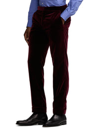 Pantalon Gregory en velours - Dark Maroon