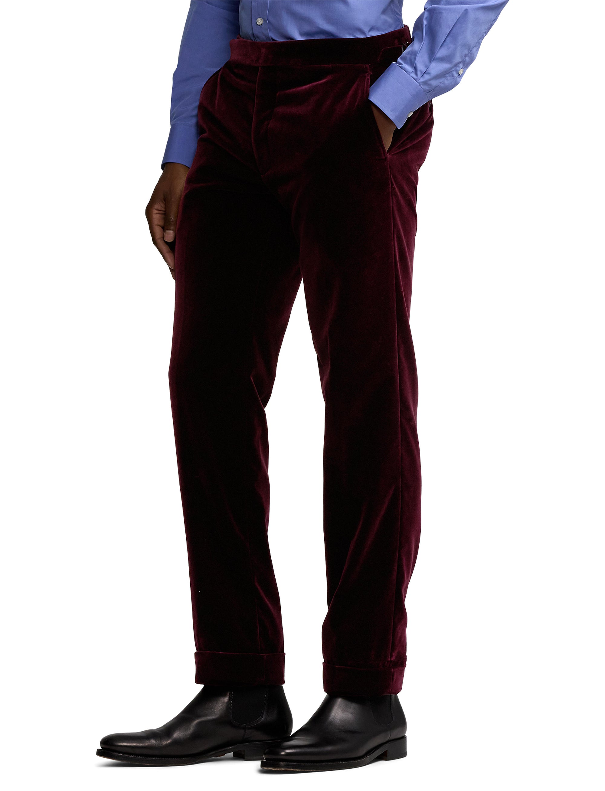 Pantalon Gregory en velours - Dark Maroon