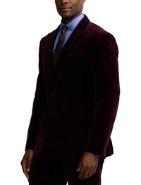 Veste Kent en velours - Dark Maroon