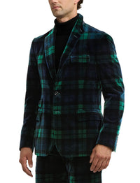 Veste Kent écossaise en velours - Blackwatch
