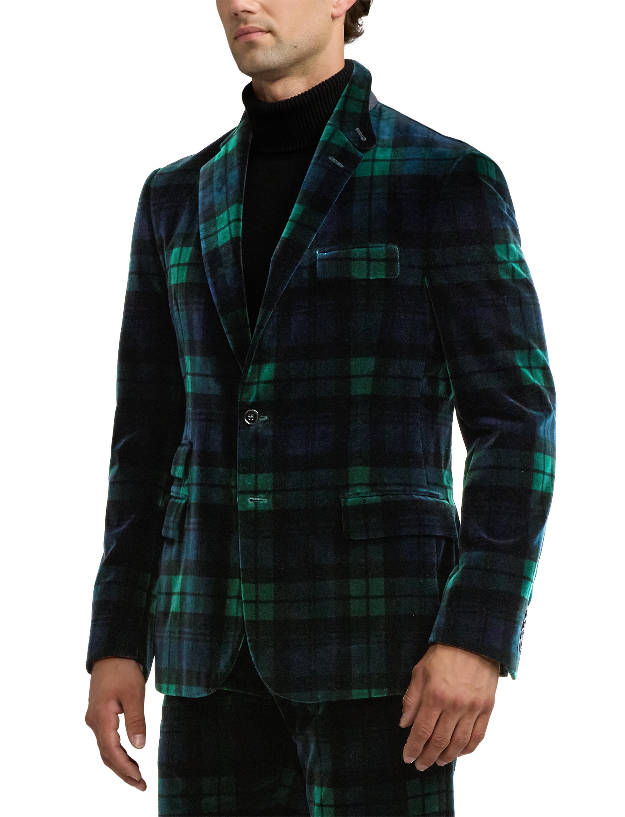 Veste Kent écossaise en velours - Blackwatch
