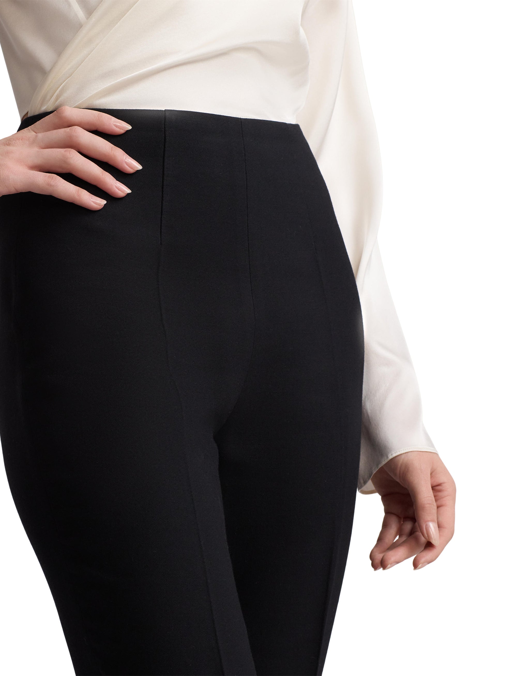 Pantalon Bobbie en laine mélangée - Black