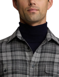Chemise en sergé écossais - Grey Melange