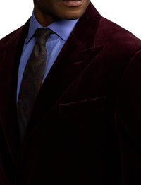 Veste Kent en velours - Dark Maroon