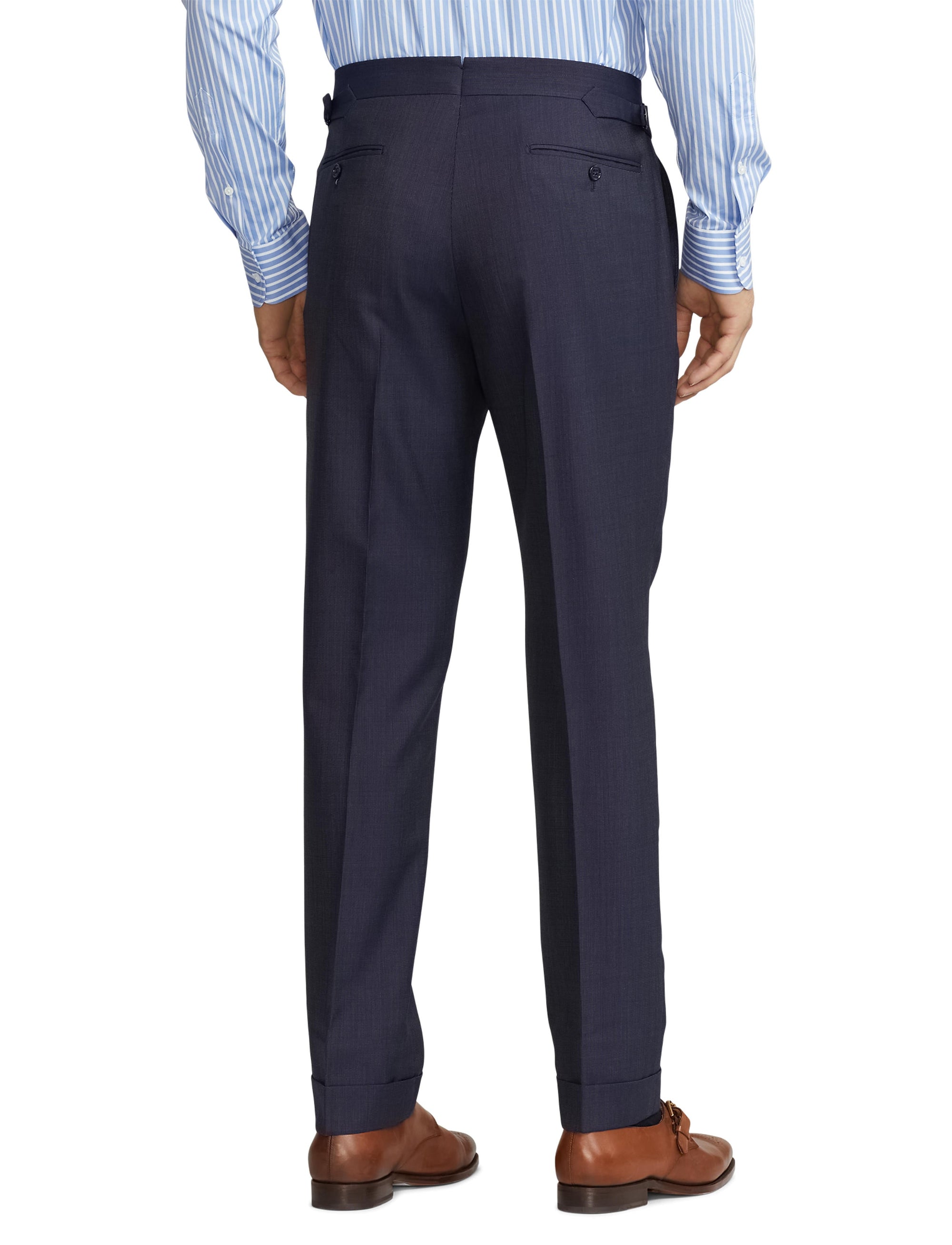 Costume Kent fait main en laine - Navy & Grey