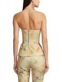 Bustier Evia fleuri en denim - Faded Floral