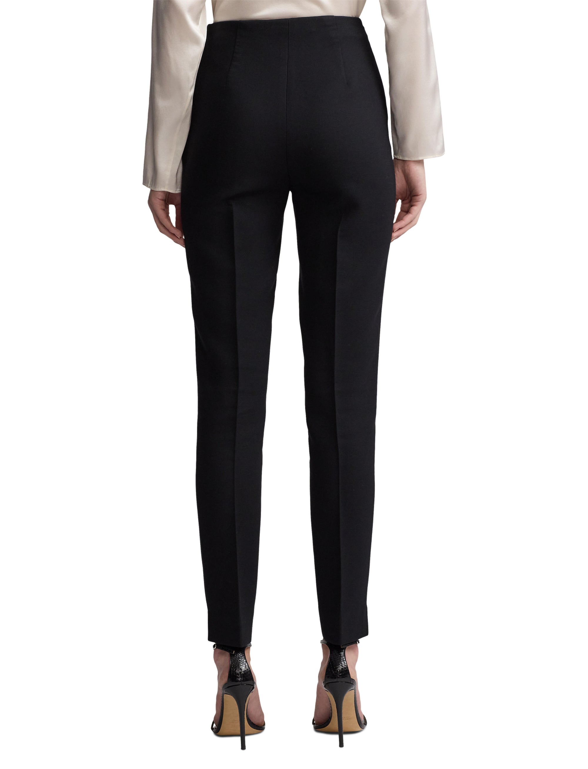 Pantalon Bobbie en laine mélangée - Black
