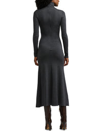 Robe col roulé jersey en laine - Medium Grey