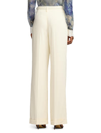 Pantalon Acklie en gabardine de laine - Lux Cream