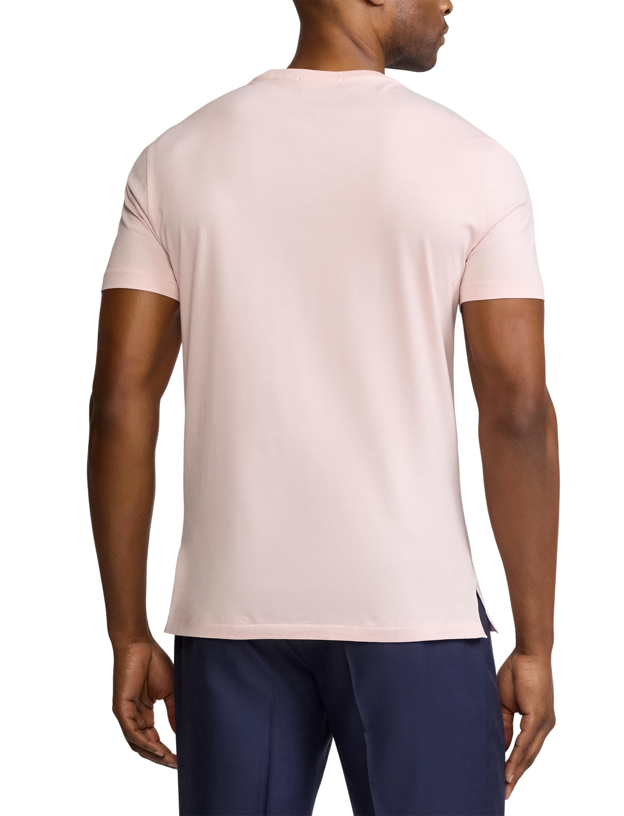 Round-neck T-shirt in Scottish yarn - Soft Pink