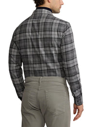 Chemise en sergé écossais - Grey Melange