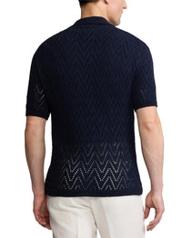 Cardigan texturé à manches courtes - Classic Chairman Navy