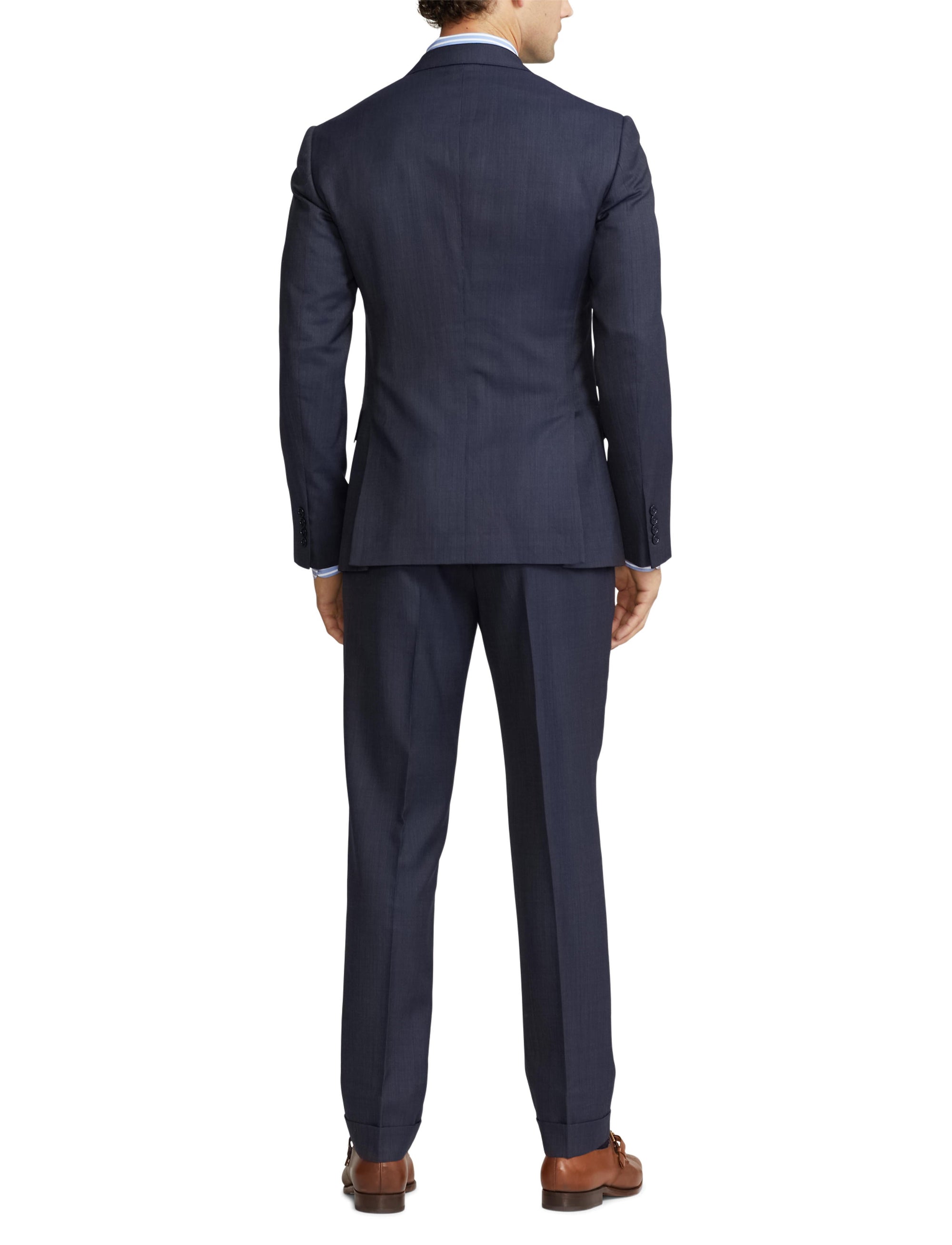 Costume Kent fait main en laine - Navy & Grey