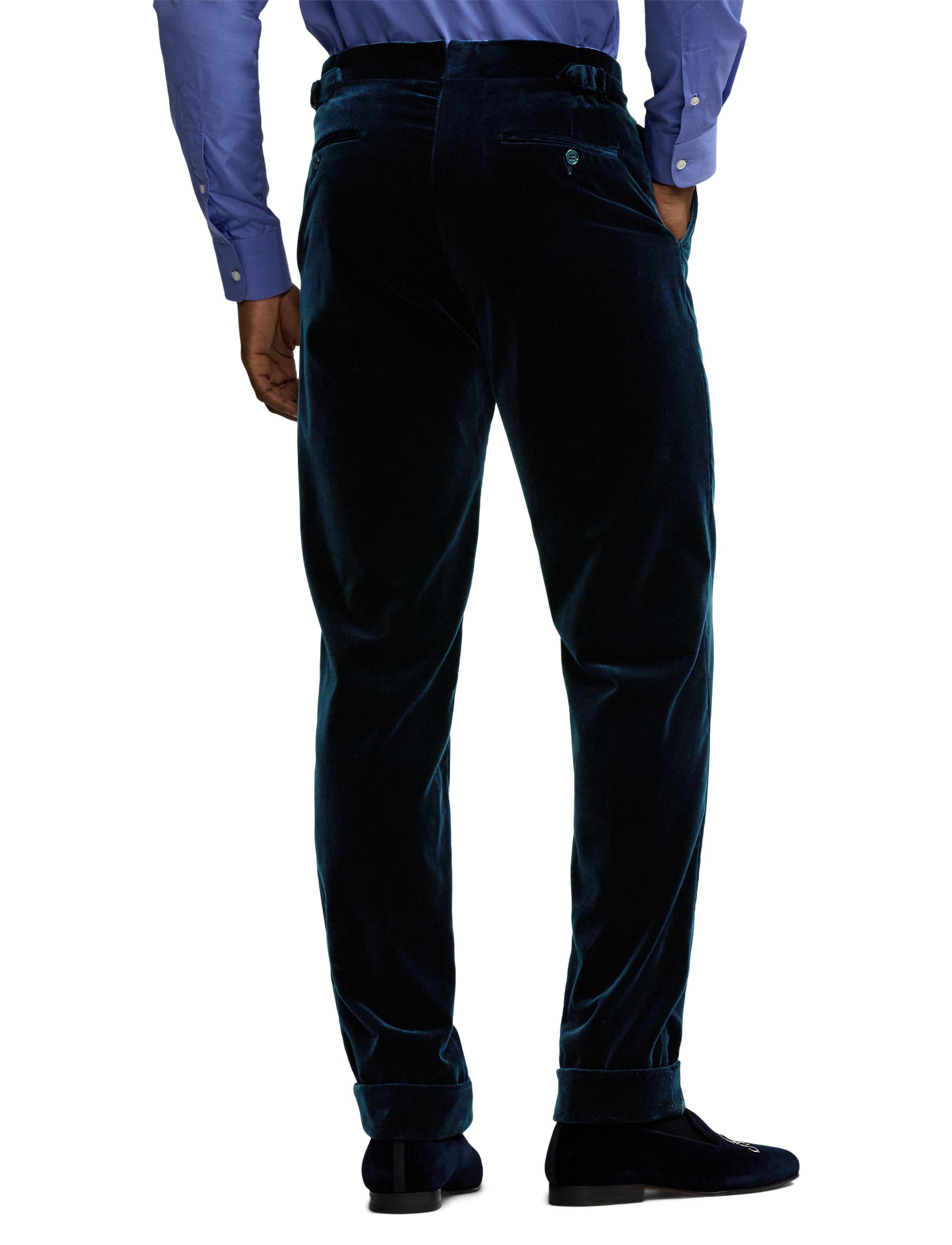 Gregory velvet trousers - Pageant Blue