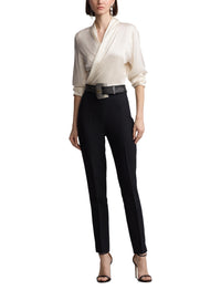 Pantalon Bobbie en laine mélangée - Black