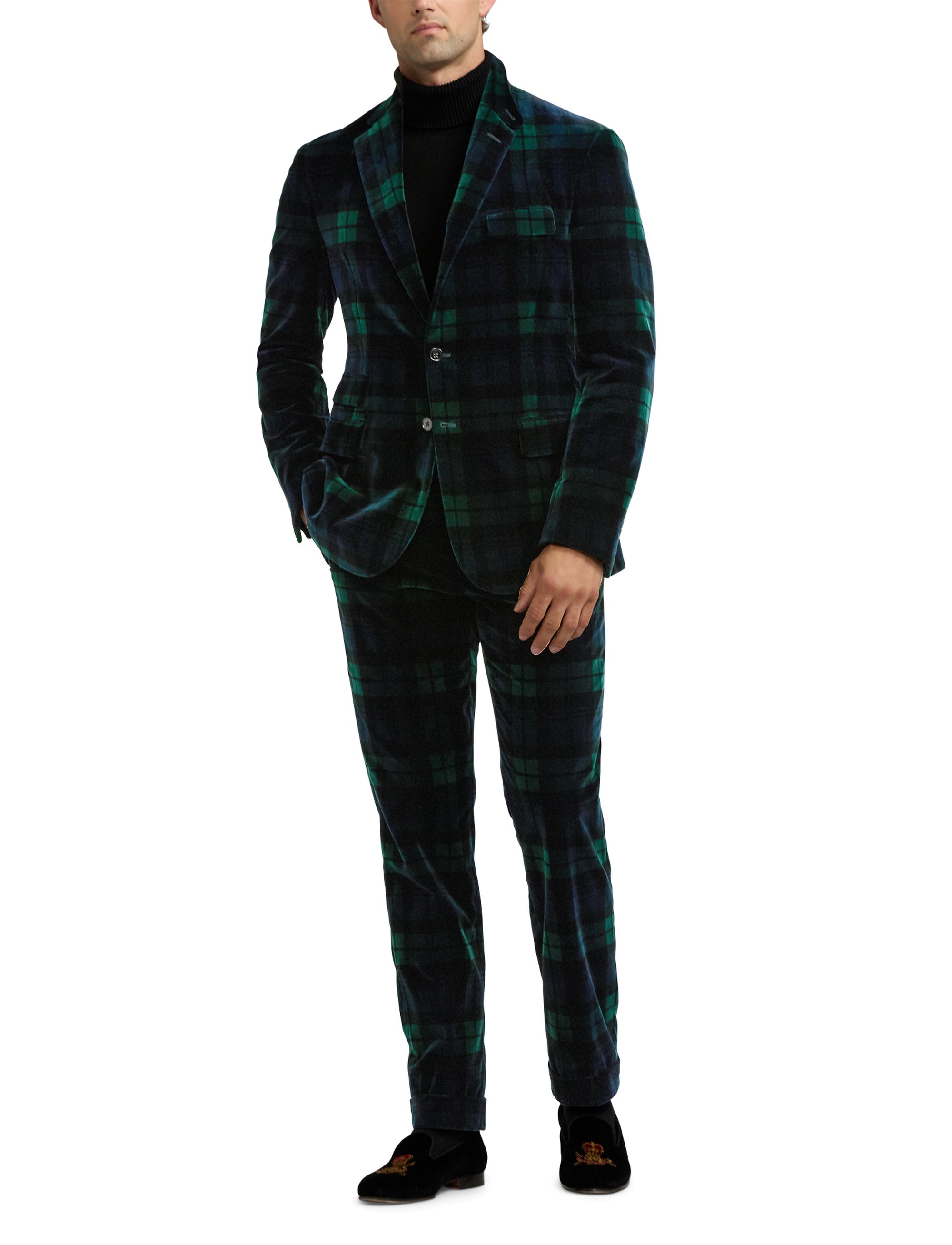 Veste Kent écossaise en velours - Blackwatch