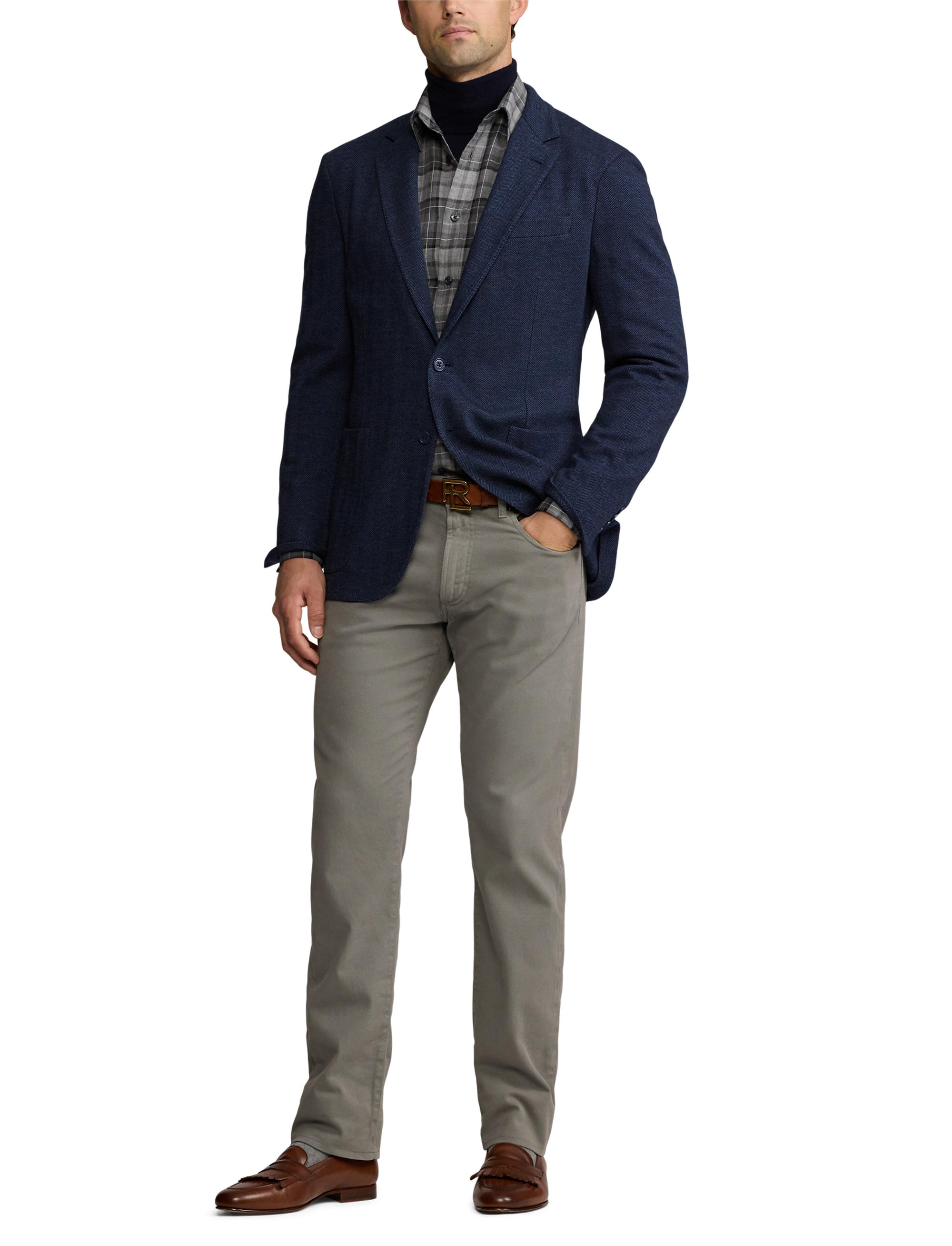 Chemise en sergé écossais - Grey Melange
