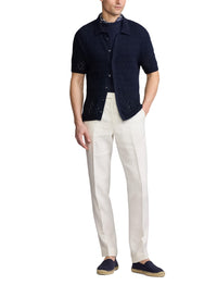 Cardigan texturé à manches courtes - Classic Chairman Navy