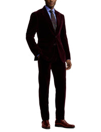 Veste Kent en velours - Dark Maroon