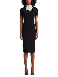 Robe-pull à col tissé - Black