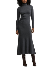 Robe col roulé jersey en laine - Medium Grey