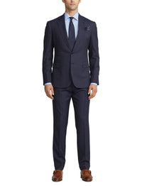 Costume Kent fait main en laine - Navy & Grey