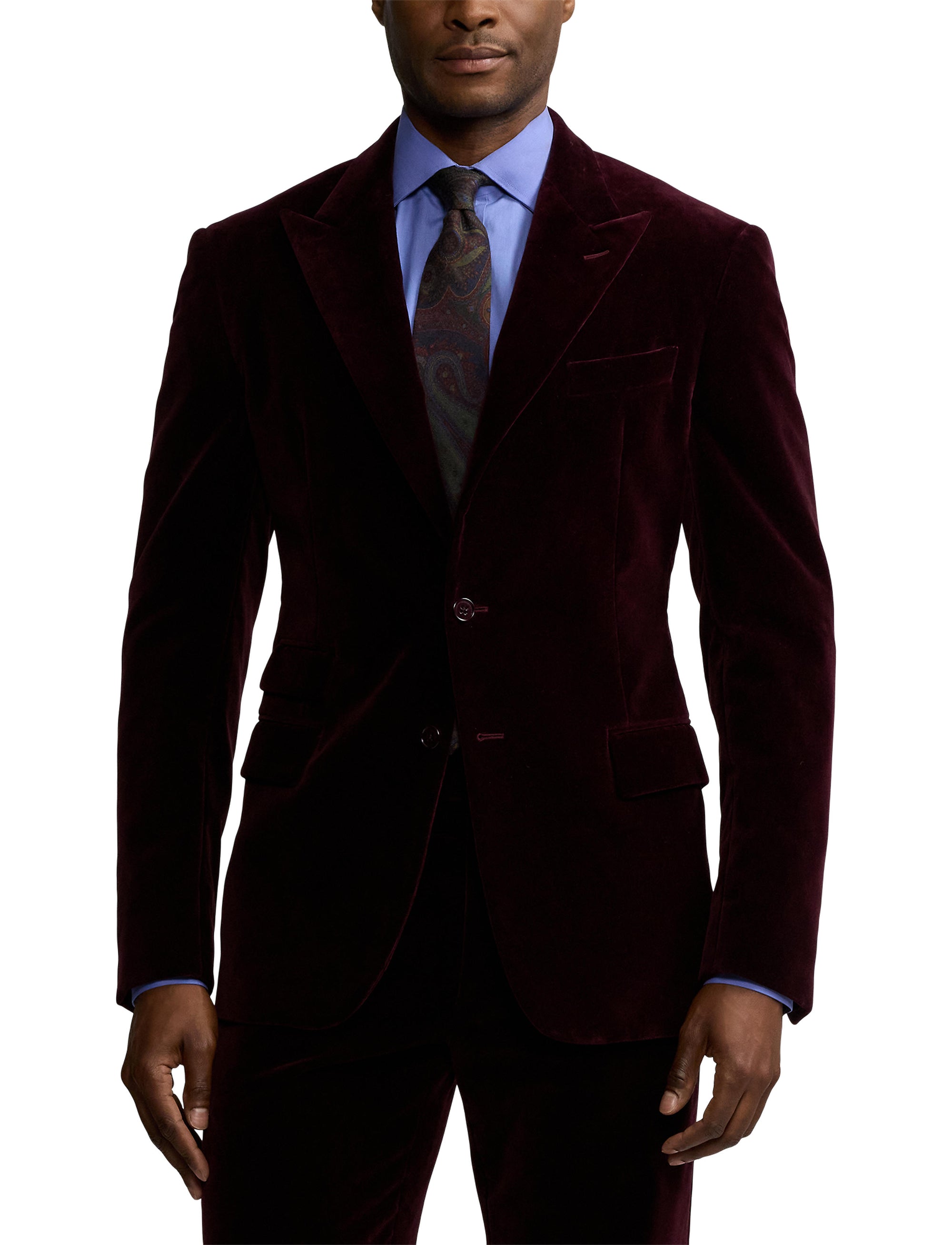 Veste Kent en velours - Dark Maroon