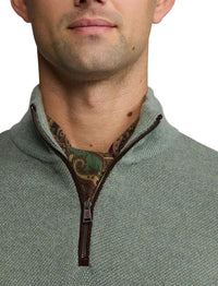 Pull demi-zippé œil-de-perdrix en cachemire - Lovett & Multicolore