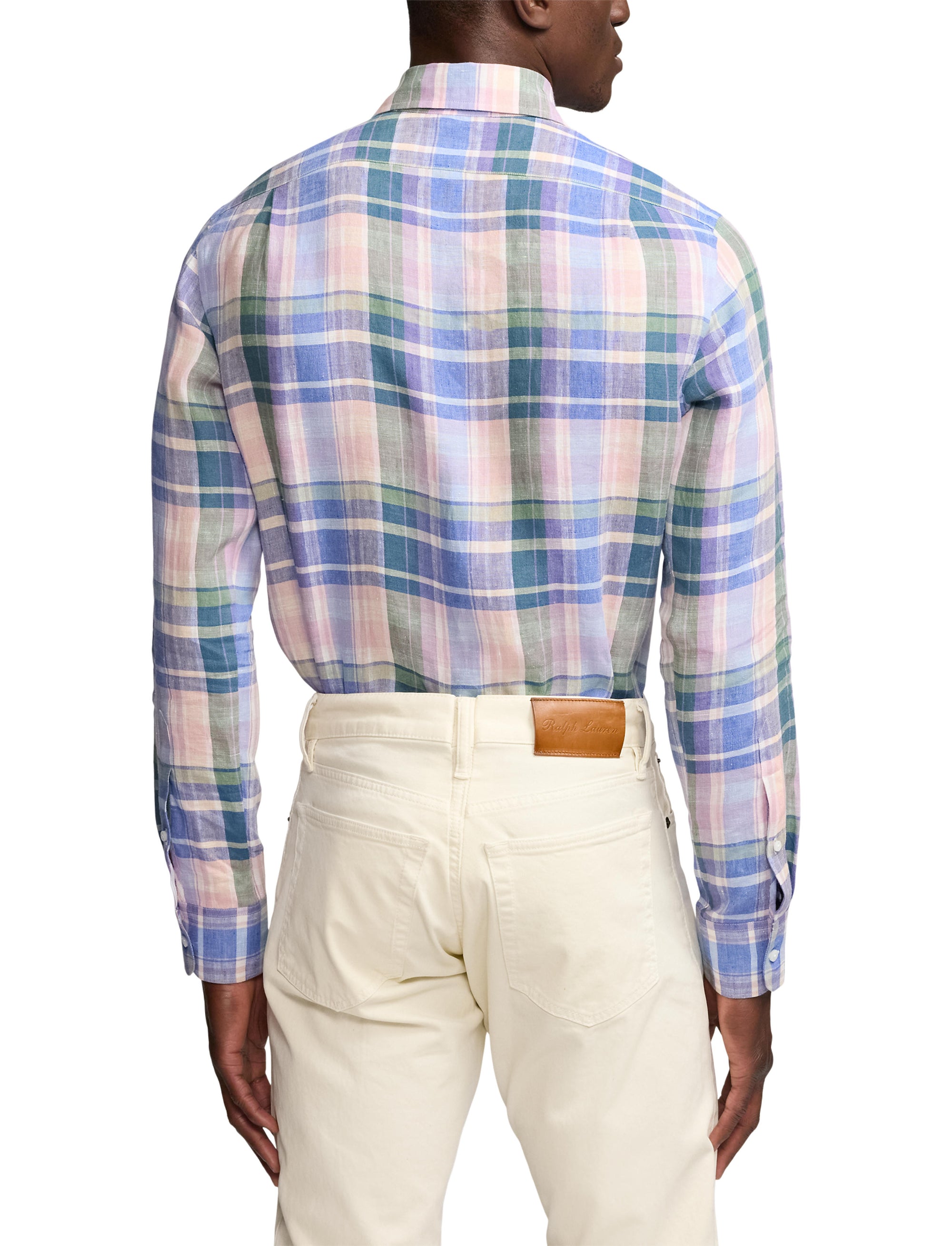 Chemise à manches longues en lin - Multicolore