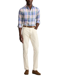 Chemise à manches longues en lin - Multicolore