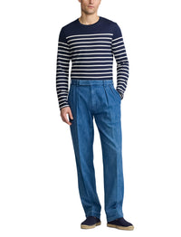 Striped long-sleeved T-shirt - Classic Chairman Navy & Dckwsh W