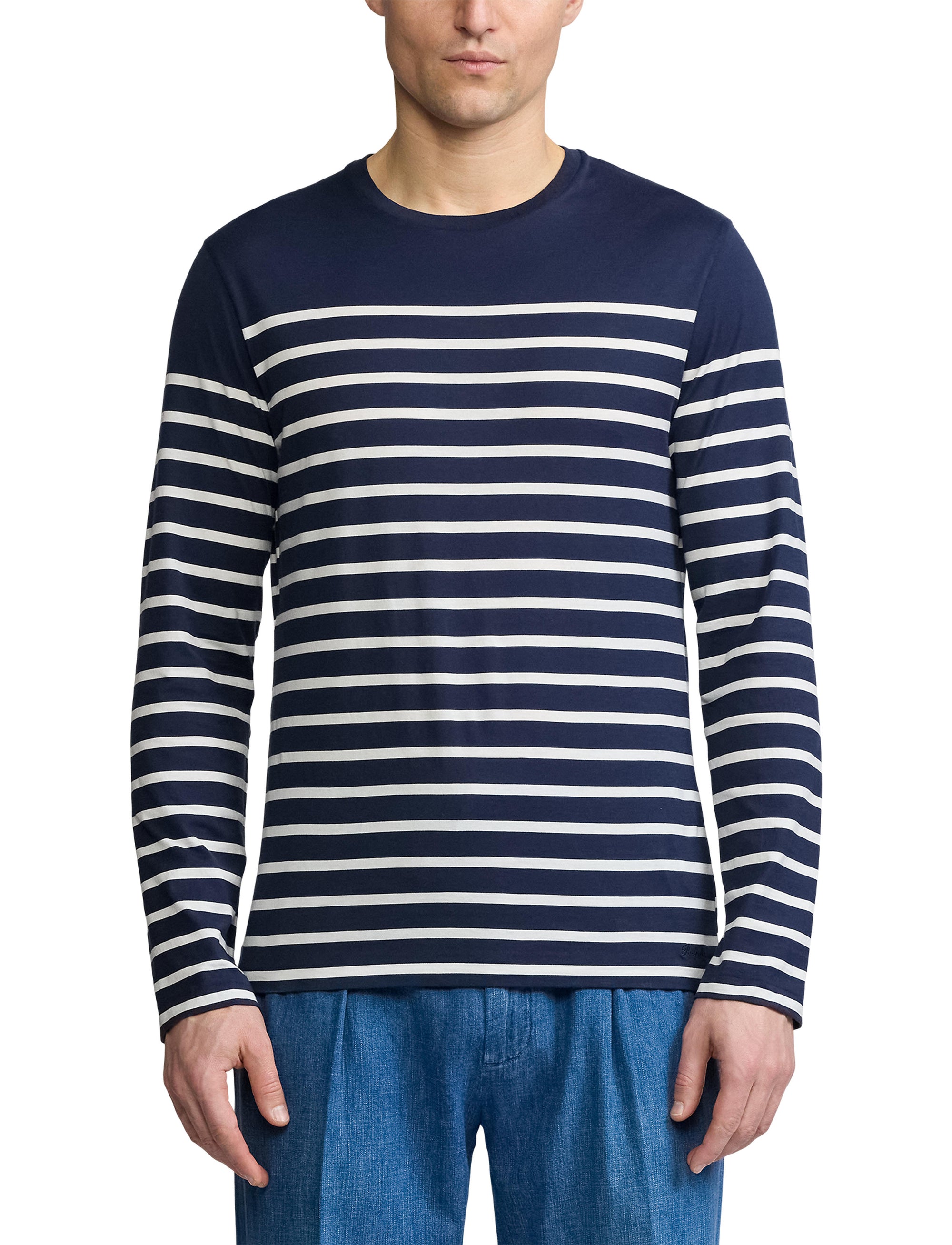 Striped long-sleeved T-shirt - Classic Chairman Navy & Dckwsh W