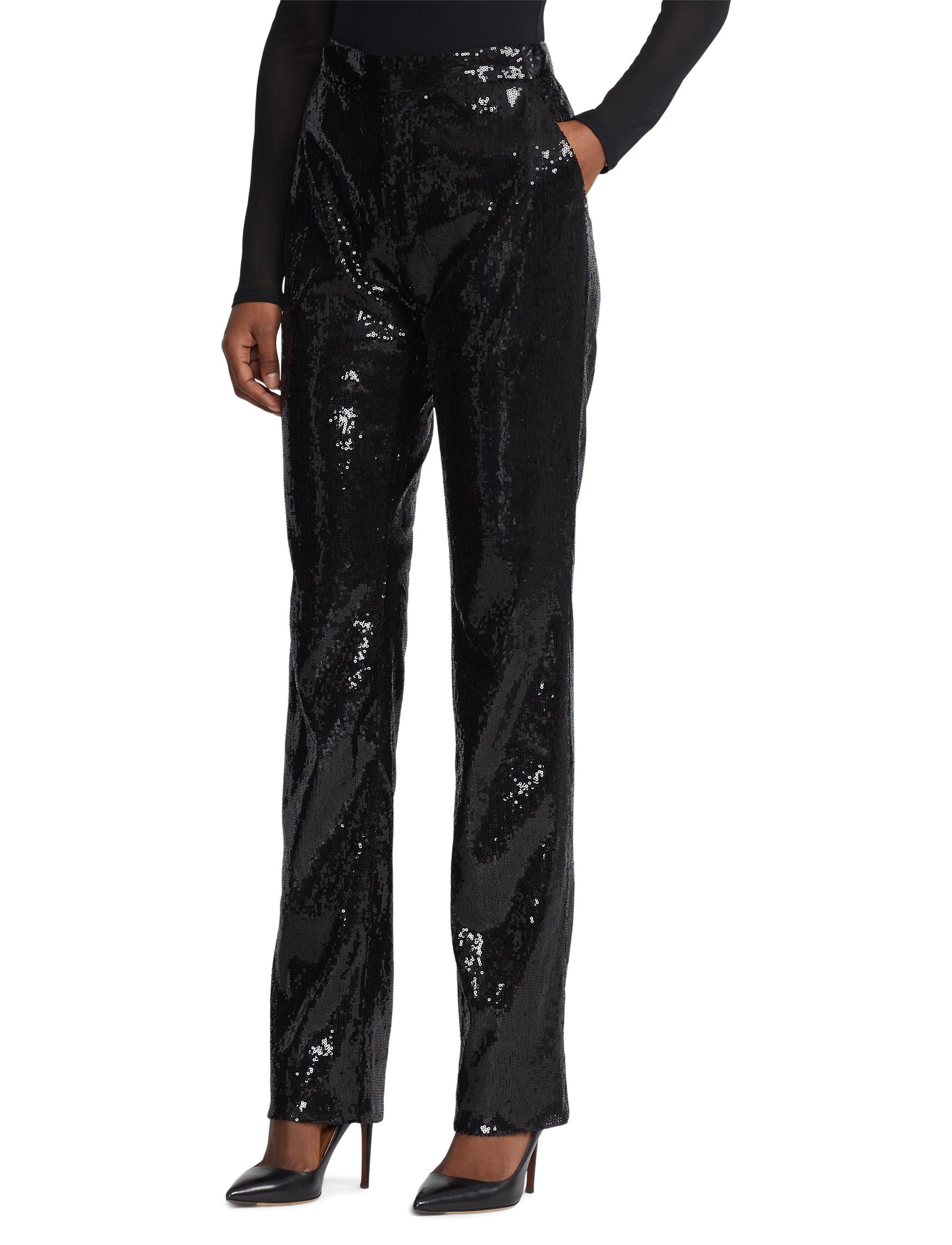 Pantalon Haldan à sequins - Black