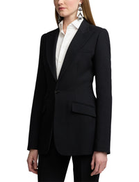 Blazer Hardison à double boutonnage en laine mélangée - Noir