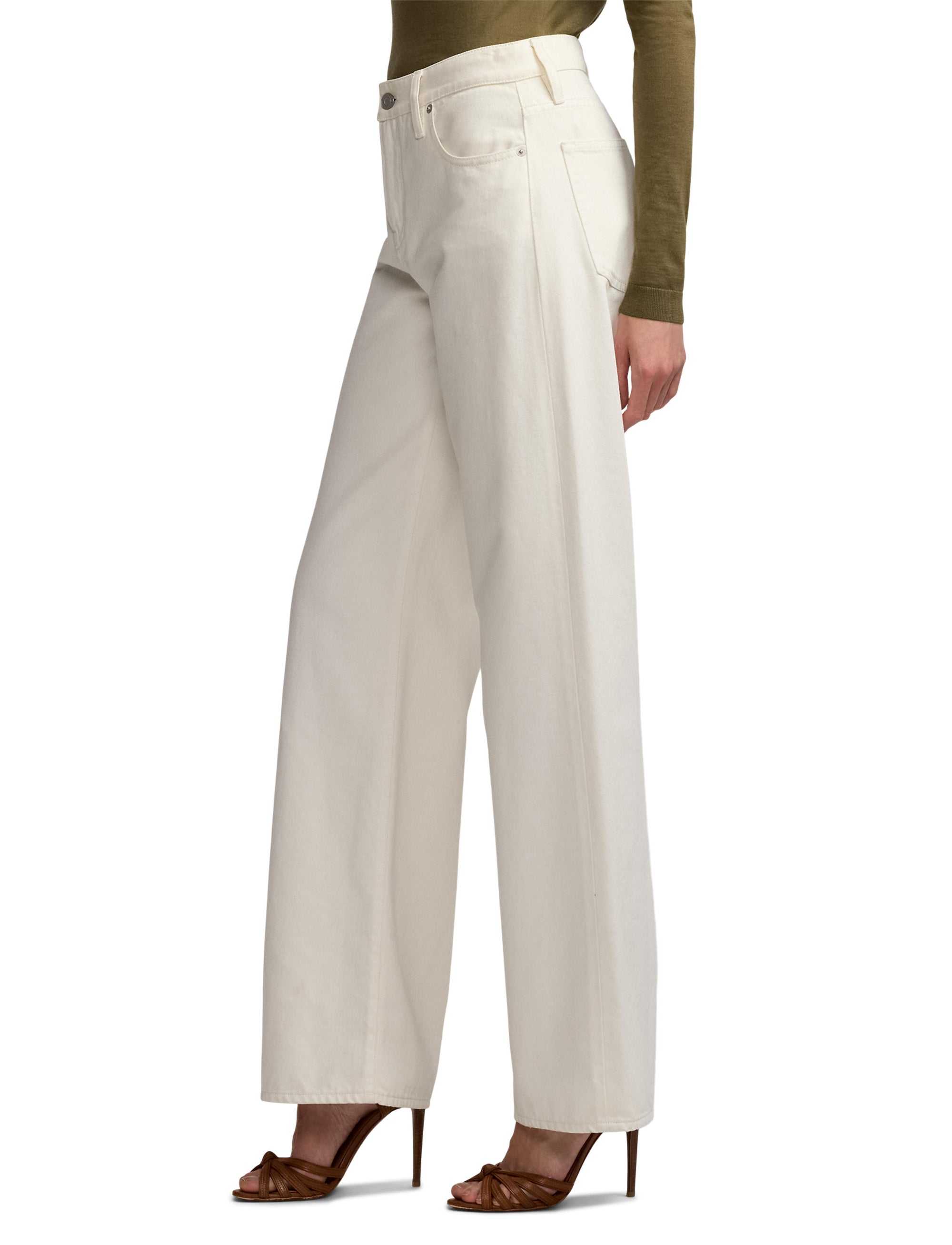 Mercer Relaxed Fit Wide Leg Jeans - Glacial White