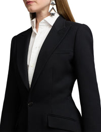 Blazer Hardison à double boutonnage en laine mélangée - Noir
