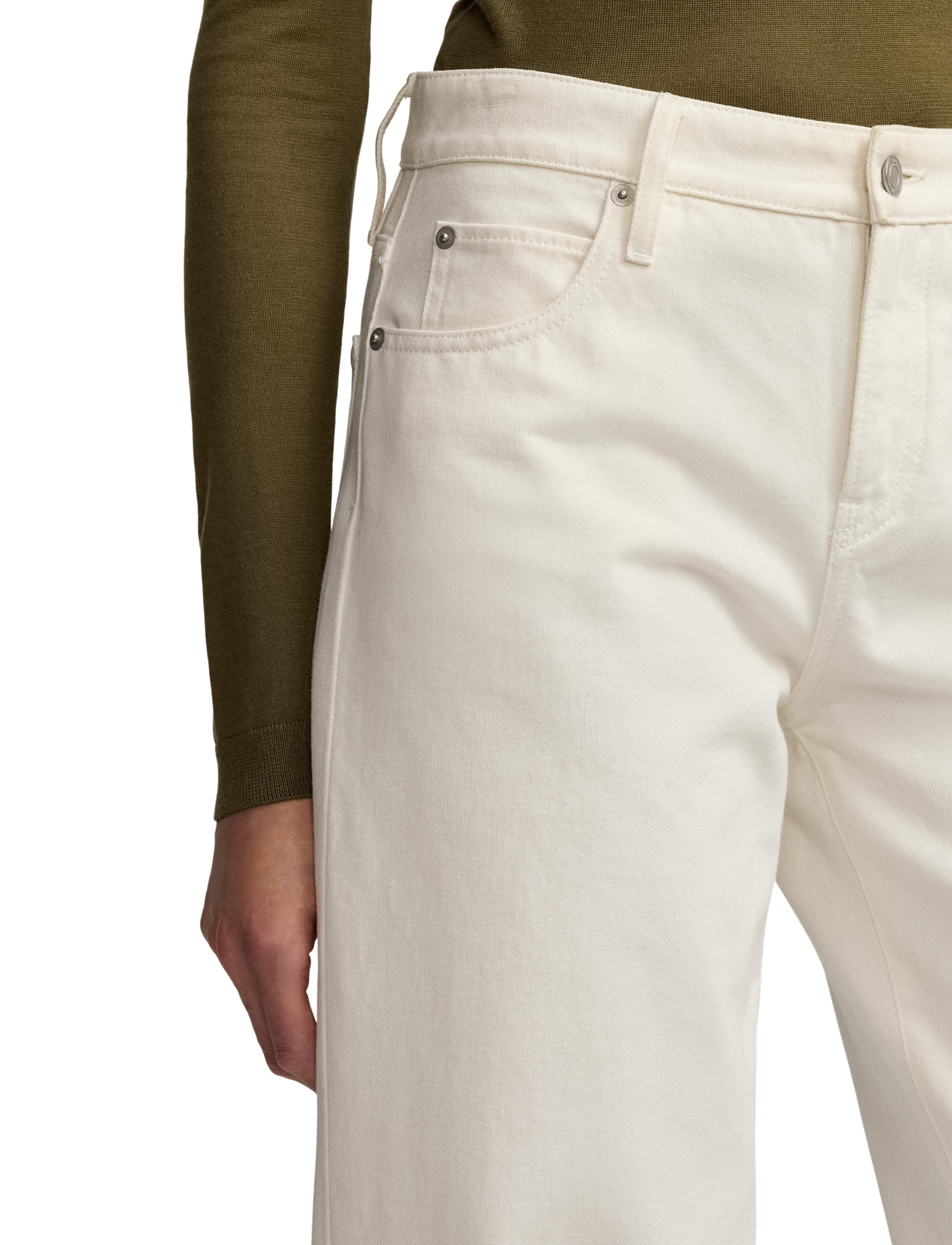 Mercer Relaxed Fit Wide Leg Jeans - Glacial White