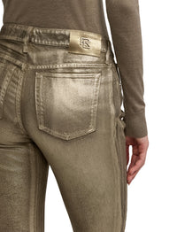 160 slim jeans in coated denim - Champagne