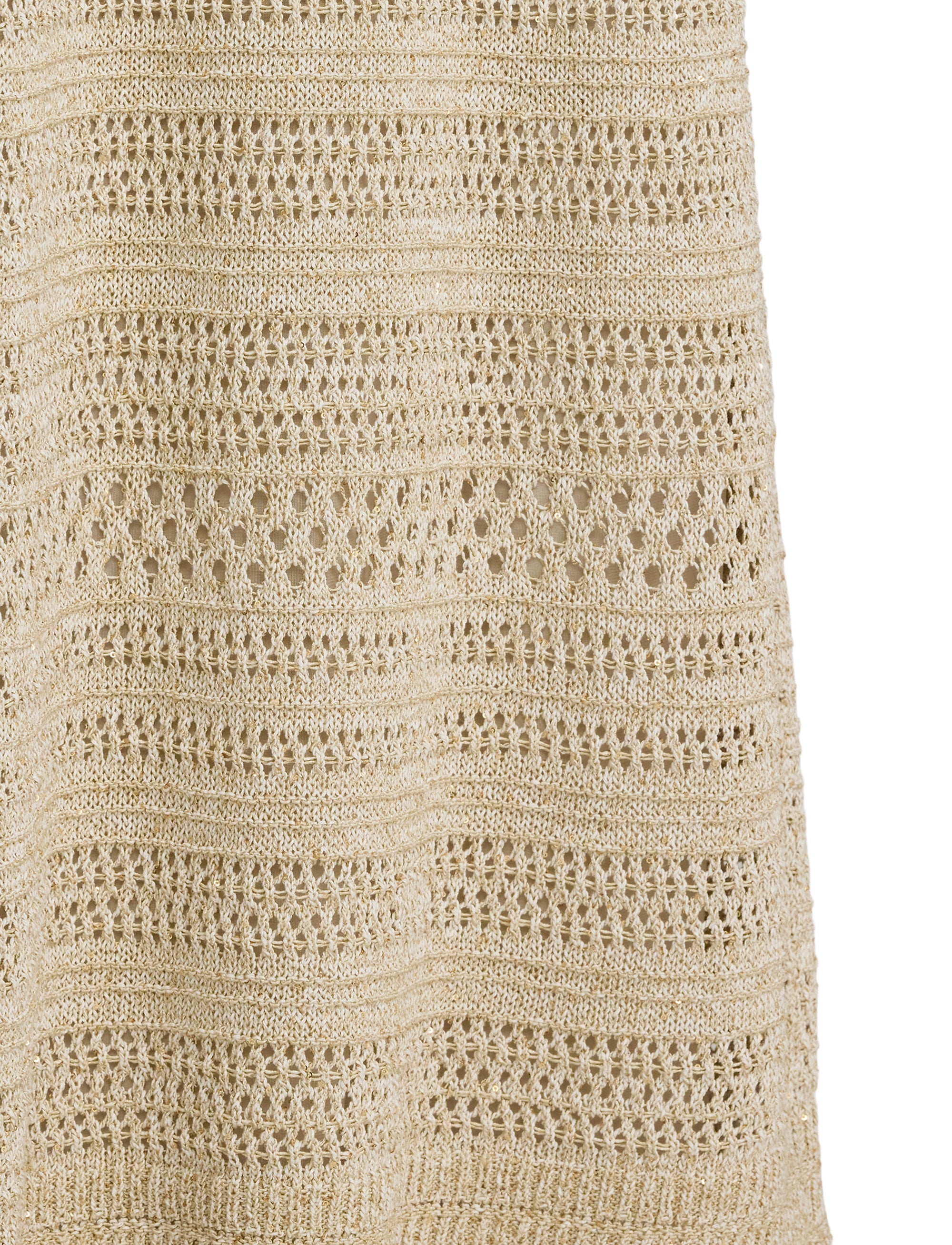 Maxi jupe texturée pailletée - Tan Multi