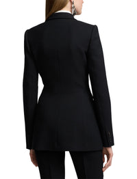Blazer Hardison à double boutonnage en laine mélangée - Noir