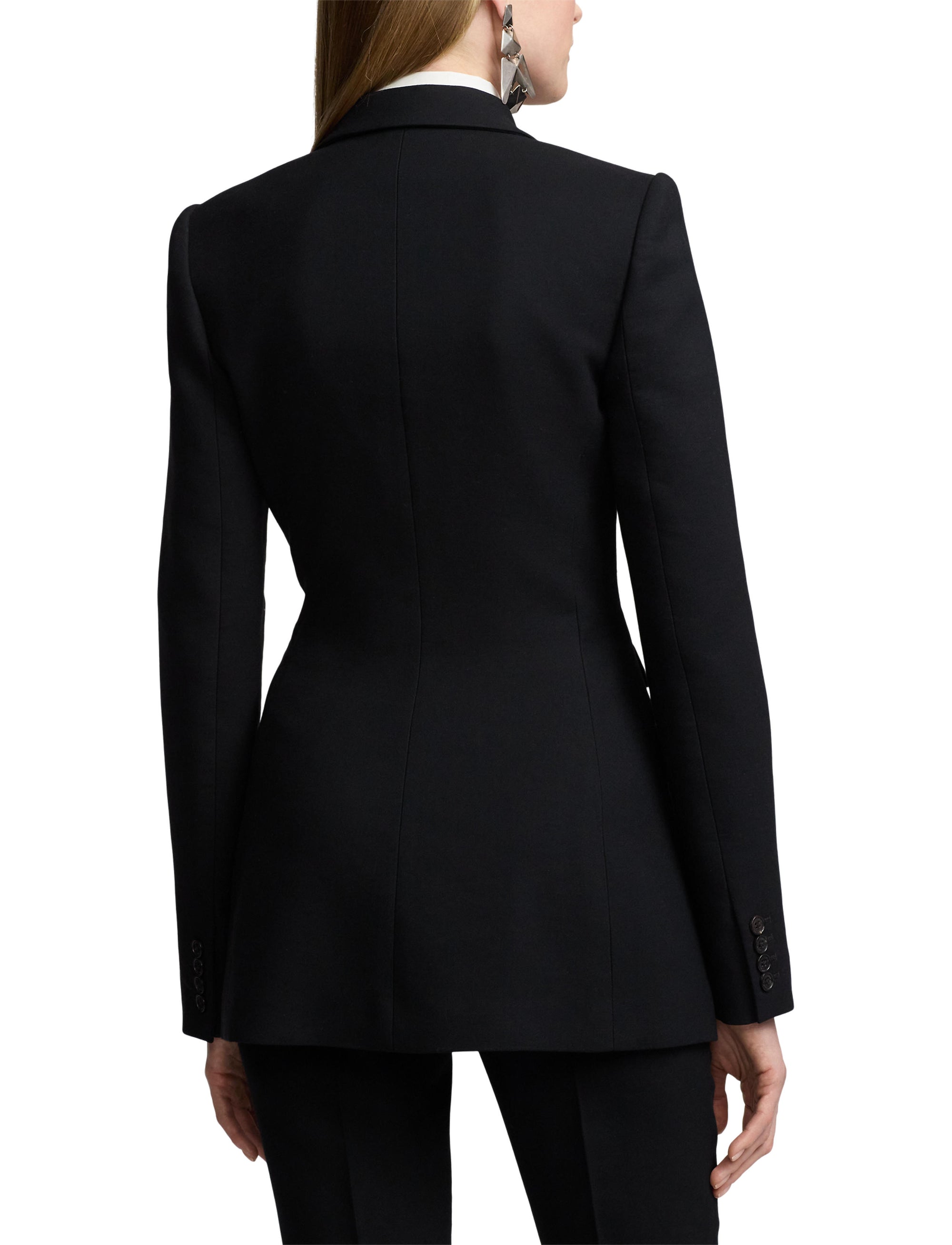 Blazer Hardison à double boutonnage en laine mélangée - Noir