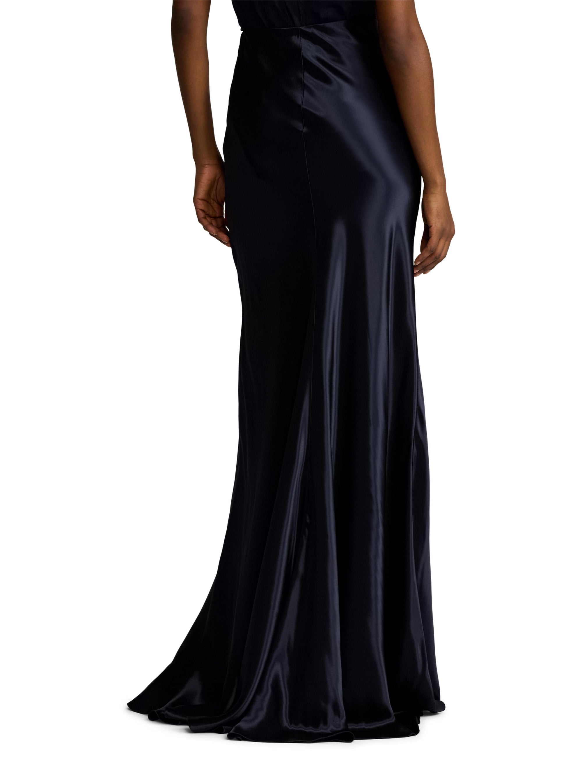 Jupe Masina en charmeuse - Lux Navy