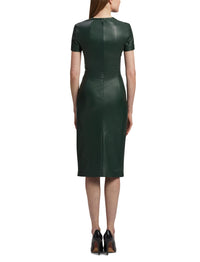 Robe Bethanne en cuir - Dark Racing Green