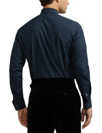 Chemise de smoking écossaise en popeline - Black, Navy & Green