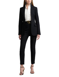 Blazer Hardison à double boutonnage en laine mélangée - Noir