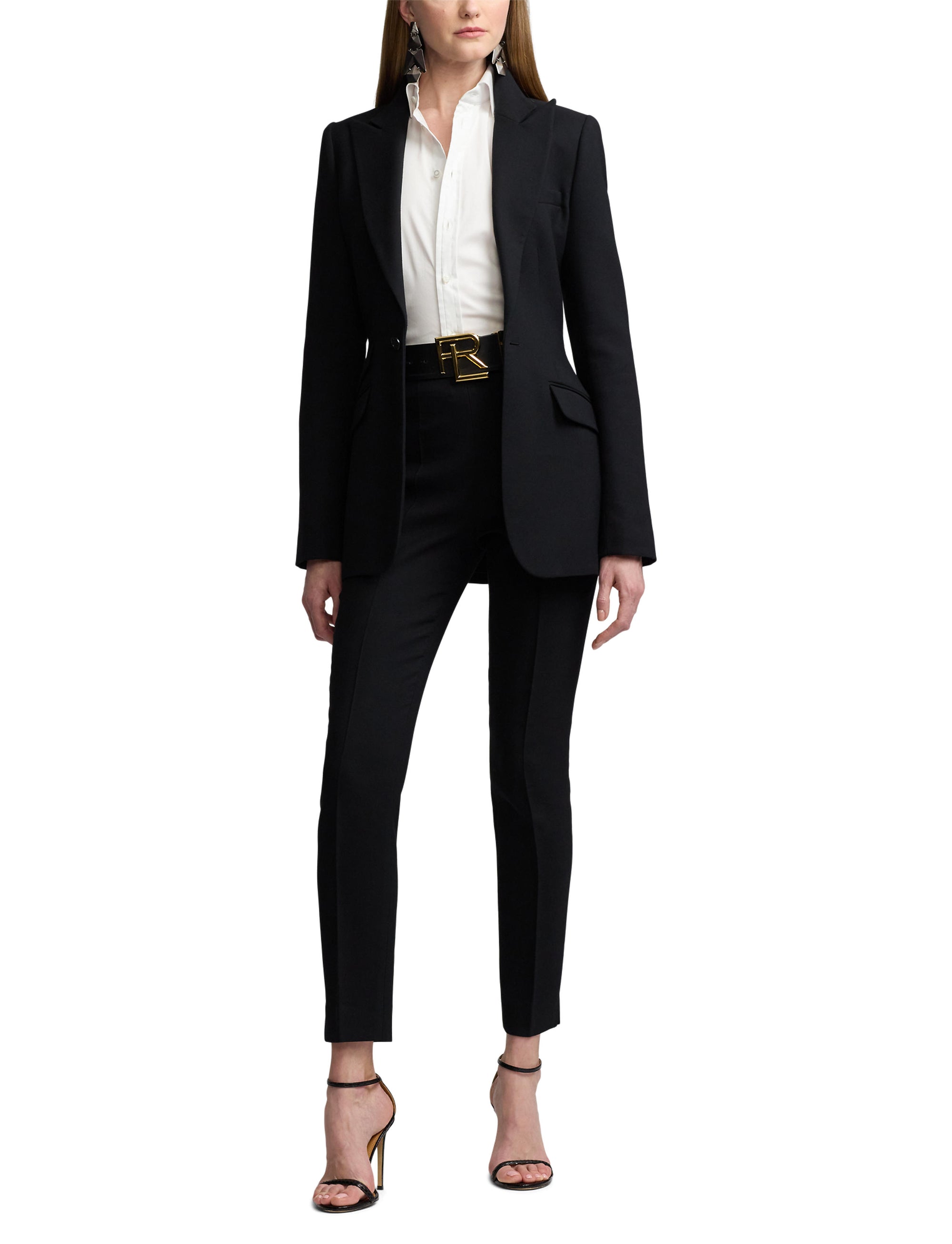 Blazer Hardison à double boutonnage en laine mélangée - Noir