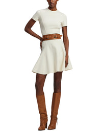Robe à manches courtes en jersey stretch - Lux Cream