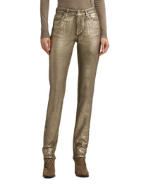 160 slim jeans in coated denim - Champagne