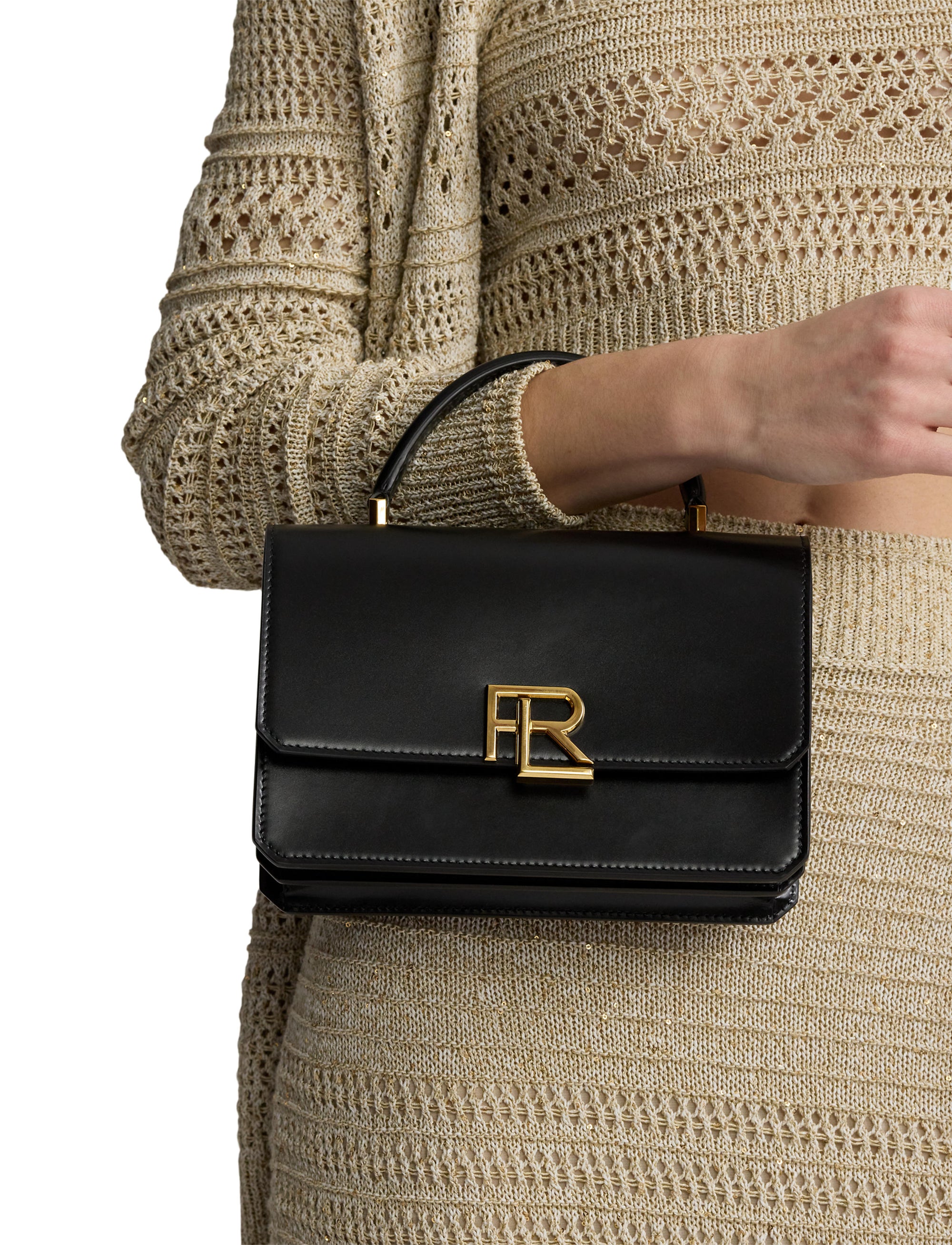 Sac porté main RL 888 en cuir - Black