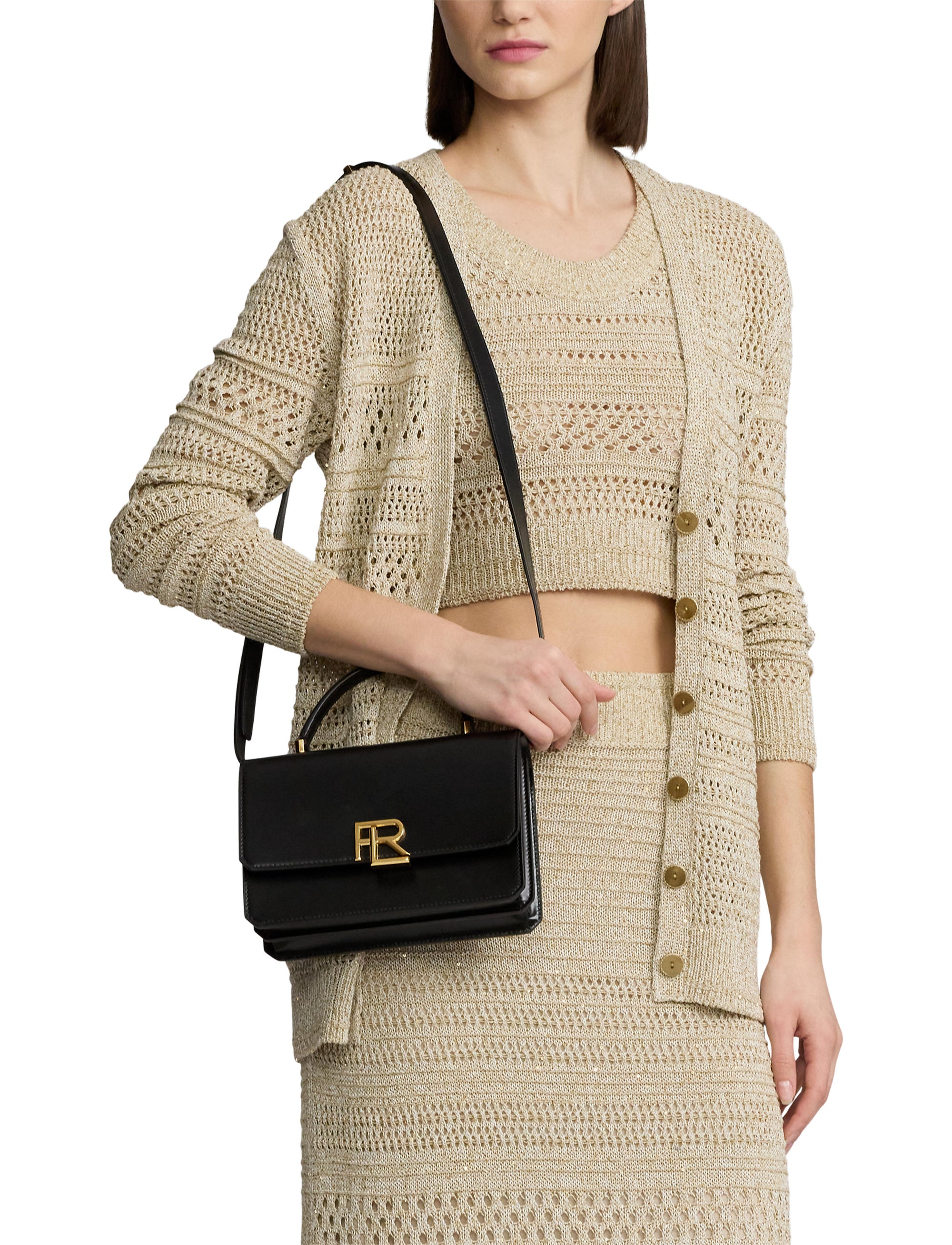 Sac porté main RL 888 en cuir - Black